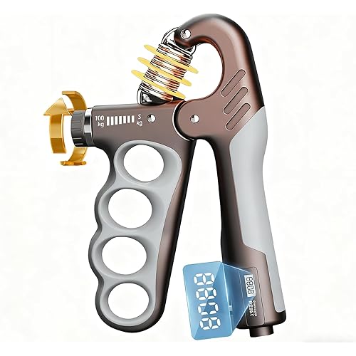 ハンドグリップ 握力グリップ 5kg〜100kg 負荷調整 ハンドグリッパー 手・指・前腕筋力強化 可変式 自動カウンター付き 握力強化 筋トレグッズ 人間工学設計 握力を鍛える道具 筋トレ リハビリ トレーニング 男女兼用