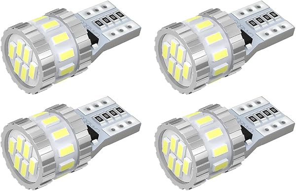 BORDAN T10 LED ホワイト 爆光 キャンセラー内蔵 ポジションランプ ナンバー灯 ルームランプ 高耐久 無極性 3014LED素子6000K DC12V 2.4W 4個入 - 1