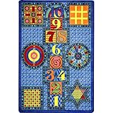 Joy Carpets Kid Essentials Active Play & Juvenile Games Galore Rug Sapphire 10'9 x 13'2 [並行輸入品]