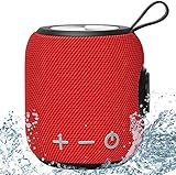 Bluetooth スピーカー IPX6防水 ブルートゥーススピーカー ワイヤレススピーカー 24時間連続再生/大音量//お風呂/TWS対応 ポータブルスピーカー 小型スピーカー スマホ スピーカー iphone/android対応【PSE認証済/技適認証済/メーカー付き】 (レッド)