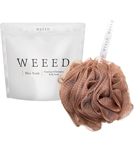 WEEED ボディスクラブ 4個セット  定価の5000円引き  【専用泡立てネット1つ付き】 Amazon | WEEED ブリススクラブ 360g & オリジナル 泡立てネット