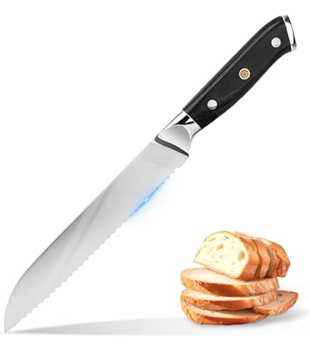 Amazon | SANMUZUO 8インチ ブレッドナイフ 鋸歯状刃 - 鋭い波状エッジ