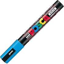 Amazon.co.jp: 三菱鉛筆 水性サインペン ユニ ポスカ 中字丸芯 紫 PC5M