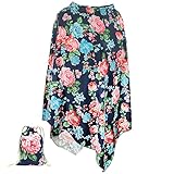 MHJY 授乳ケープ　ポンチョ ナーシングケープ 授乳服 マタニティウェア　収納ポーチ付き 多機能　360度安心　出産祝い 授乳カバー 3色　花柄