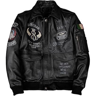 Amazon.co.jp: VIIBOY Men's Leather Jacket, Genuine Leather