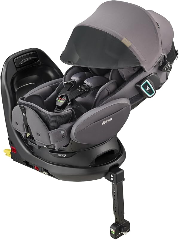 Aprica(アップリカ) チャイルドシート ISOFIX固定 フラディアグロウISOFIXセーフティープラスプレミアムAB 新生児~4歳頃まで 回転式 R129適合 (ブリリアントグレー) 2161017