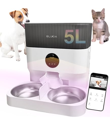 Amazon | Ciaobot 自動給餌器 猫2匹 大容量 5L ツインタイプ ペット