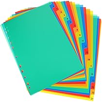 Amazon | NUOBESTY 20個ノート使えるバインダー用ファイル割内頁