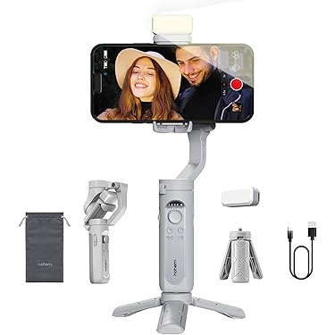 【ほぼ未使用】プロ仕様　手ブレ防止スタビライザー Amazon.co.jp: 片手持ち3軸スタビライザー 360°手ブレ防止 専用