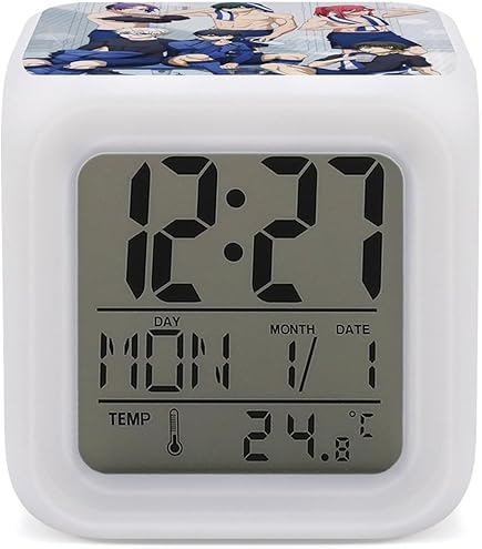 Amazon.co.jp: ブルーロック 目覚まし時計 LED デジタル時計