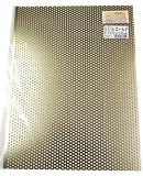 久宝金属製作所 アルミカラー板 パンチング ゴールド 3φxピッチ5Px巾225x300mm P6621
