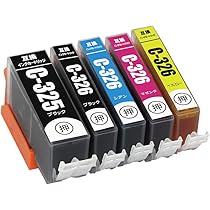 Amazon.co.jp: BCI-325 BCI-326 Dye, 5 Color Set (BCI-325BKx1