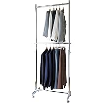Amazonベーシック ハンガーラック 2段 耐荷重181kg シルバー Amazon｜Amazonベーシック ハンガーラック 2段 洋服ラック 耐