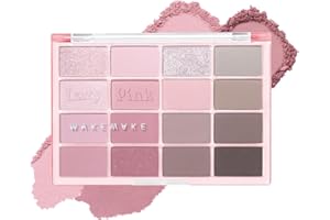 wakemake(ウェイクメイク) ソフトブラーリングアイパレット10 レイジーピンクブラーリング 16色 マット ラメ グリッター 韓国コスメ アイシャドウ 自然な発色 初心者向け