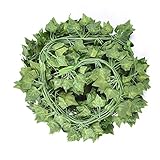 SUND　人工観葉植物　吊り下げ　ツタの仕様　サツマイモの葉　壁掛け　造花　インテリア　アンティーク 雑貨　壁/柱/天井/屋根　飾り　結婚式　誕生日　発表会　入学式　卒業式　適用　12本セット