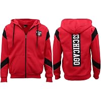 Men's Fleece Zip Up Hoodie Shirt Chicago Bulls 23 Michael Jordan Sweat  Jacket, Red, S : Amazon.com.au: Clothing, Shoes u0026 Accessories
