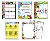 Trend Enterprises Classroom Basics Block Stars! Learning Chats Combo Pack (5 Piece) 17 x 22 [並行輸入品]