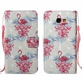 Galaxy A5 2017 ケース ,COOSTOREJP かわいい面白いカラフルな絵画の3DパターンのPUレザーウォレットケースSamsung Galaxy A5 2017用フラミンゴ＃1
