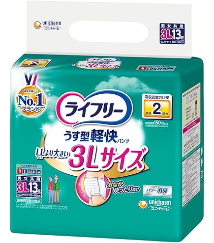 Amazon | 無地ダンボール リフレ 大きい人のはくパンツ 3Lサイズ 14枚