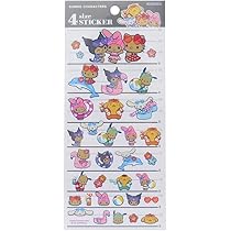 Amazon.co.jp: ハローキティ[シールシート]4sizeステッカー/night