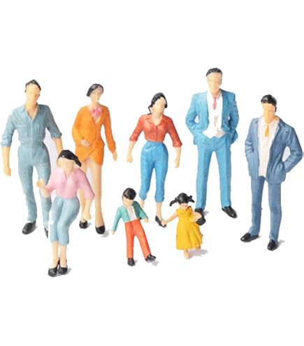 Evemodel – 30 Figurines Peintes 1/43 – O Gauge – 42,7 Mm – Poses Variées – Pour Trains Miniatures, Gares, Dioramas – Cadeau Modélisme