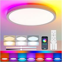 Antree LEDシーリングライト 6畳 24W 調光調色 6個　民泊アパート Amazon.co.jp : Antree Ledシーリングライト RGB 6畳 3600lm 調光調色