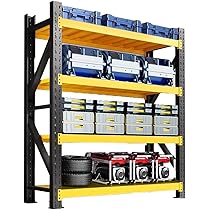 ケンジ 青いスチール製オフィス棚 大型 スチールラック 4連結 Amazon｜Jiza 業務用スチールラック 倉庫収納ラック メタル