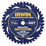Newell Rubbermaid 1934299 Irwin Tools 40-Tooth WeldTec Corded Circular Trim/Finish Saw Blade, 7-1/4"