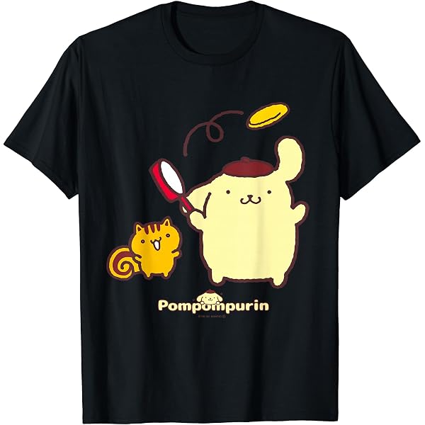 Amazon | ポムポムプリン ジャンプ ダークカラー Tシャツ | Tシャツ