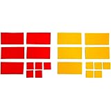 サバゲー ゲーム マーカー マーカーパッチ 赤色 黄色 グループ チーム分け 識別 目印 5x10cm 3x3cm (小-10 大-10)