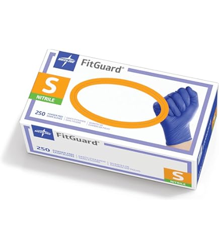 Amazon | Medline SensiCare シルクニトリル試験用手袋、使い捨て手袋