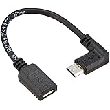 エレコム(ELECOM) ELECOM 変換アダプタ 逆L字 microBメス-microBオス USB2.0 ブラック 0.1m TB-MBFMBR01BK