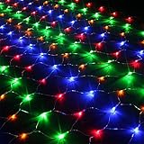 LUCKY CLOVER-A 10 * 8 m 2600 LEDネットライトストリングファミリーガーデンオフィスクリスマス誕生日パーティーウェディングカーテン装飾ライトナイトライト（カラフル）