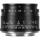 7artisans 35mm F1.4 II Eマウント APS-C 単焦点レンズ (国内正規品・メーカー2年保証付) ソニE対応 マニュアルフォーカス 大口径 軽量 コンパクト スナップ撮影に最適 ブラック 七工匠