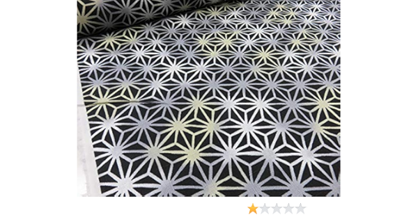 Amazon サザンクロス 和柄ドビー 麻の葉 ブラック 生地 布地 もめん ゆかた 浴衣 じんべえ 布 生地 通販
