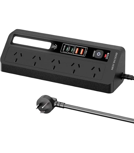 Multiprise Encastrable Escamotable avec 2 Prises SCHUKO 2 Prises USB (A C), Câble de 1,5 m