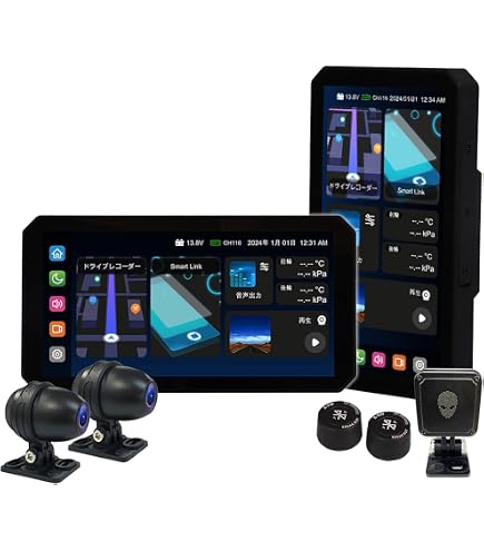 Amazon.co.jp: WOWAUTO バイク専用ナビ ドラレコ付き 5インチ CarPlay