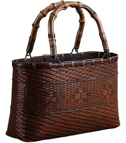 最終値下げ！新品♪　鳥越竹細工　おしゃれバッグ　手提げかご 岩手竹のかごバッグ