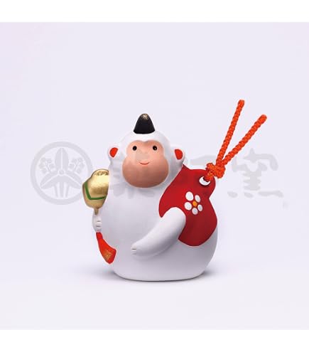 Amazon.co.jp: 薬師窯(yakushigama) 錦彩 招福 寿々 十二支土鈴 未