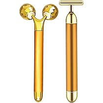 Metera 美顔器 ゴールド三つローラー FASCINATEBEAUTY 美顔ローラー Angel'sWing2 FN-AWG020 EMS 顔