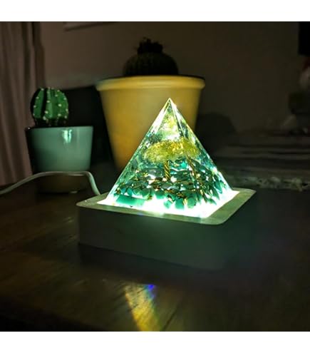 Amazon.co.jp: XQIGI オルゴナイト ピラミッド LEDナイトライトベース