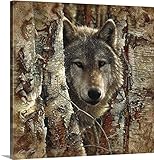 Collin Bogleプレミアムシックラップキャンバス壁アート印刷題名Wolf Spirit 36" x 36" 2330589_24_36x36_none