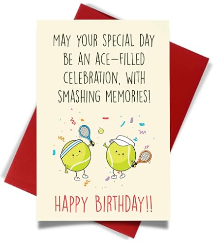 Lustige Pickleball Geburtstagskarte – 'Serving Up A Happy Birthday' Für Männer & Frauen