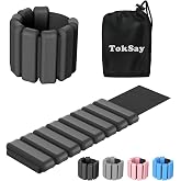 Wrist & Ankle Weights, Adjustable Silicone Bands, (2LB/4LB) | Bracelet Wrist Bangles for Men Women, Arm and Leg Resistance We