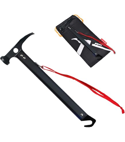 OTVIAP Portable Hammer,Camping Mallet Tent Stake Peg Puller Hammer Remover Aluminum Alloy Mini Portable Outdoor Tool Outdoor Tool