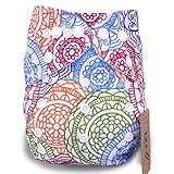 iZiv新生児1厚いおむつ付きオーガニック幼児防水/調整/再利用可能/洗えるポケット布おむつのフィット赤ちゃん0.5-3歳(カラフル)