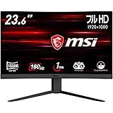 【Amazon.co.jp限定】MSI 湾曲ゲーミングモニター G24C4 E2 23.6インチ/フルHD/VAパネル/180Hz/1ms/Adaptive Sync/HDMI/DP/メーカー3年保証