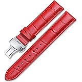 [REOTTI] 時計ベルト 本革 Dバックル 12～22mm 9色 カーフレザー 革 交換用 ストラップ 防水 防汗 ワンプッシュ式