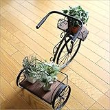 フラワースタンド 鉢スタンド サイクルプランター シャビーウッド [kwb3781]
