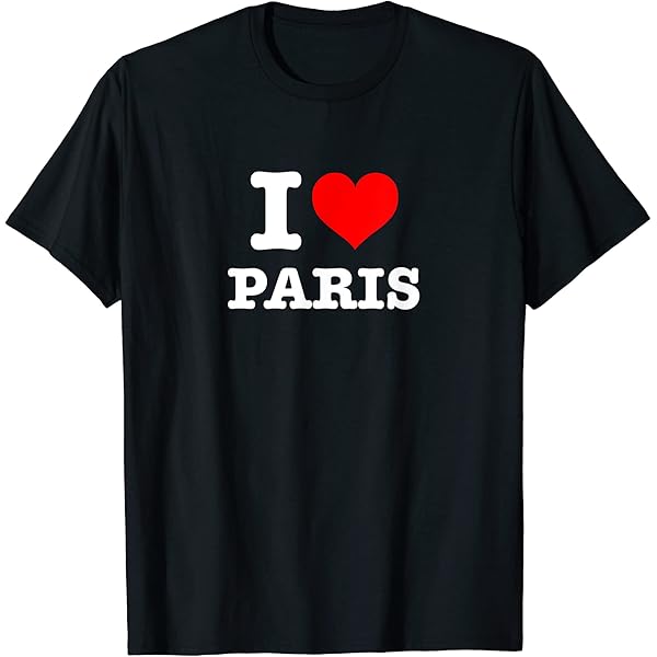 Tシャツ・カットソー I LOVE PARIS & T-SHIRT 大特価】2色展開 I love paris hilton フロントプリント ユニ